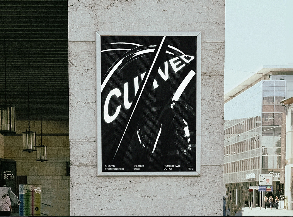 Affiche sur le thème de la courbe, 2021-2022, par Médéric Chapiseau