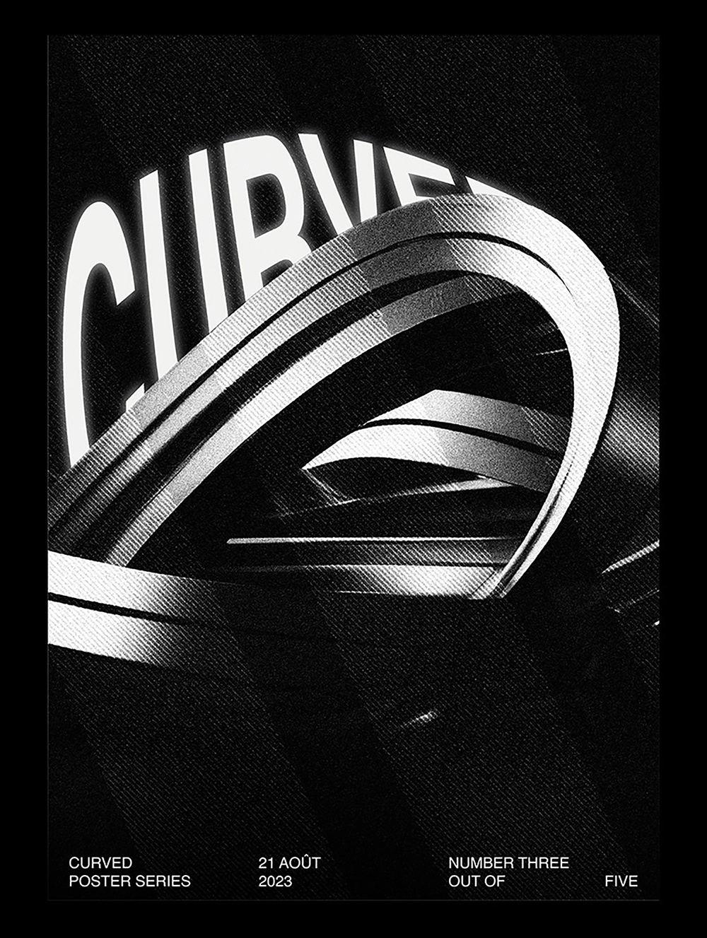 Affiche sur le thème de la courbe, 2021-2022, par Médéric Chapiseau